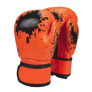 Gants de boxe en cuir Velcro de qualité supérieure Gants de boxe de combat professionnels Gants en cuir de vachette véritable personnalisés - Product Image 4