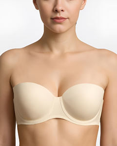Soutien-gorge push-up sans bretelles avec grip en silicone, usage quotidien, bonnet 3/4 - Product Image 1