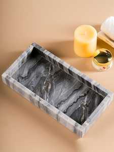 ถาดหินอ่อนสุดหรูถาดรองจานเสิร์ฟสำหรับตกแต่งโต๊ะรับประทานอาหาร - Product Image 4