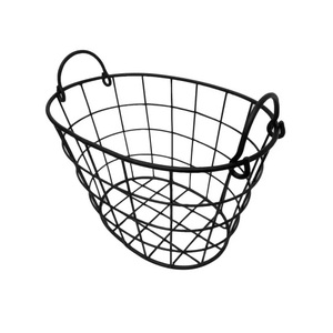 Support de panier à fruits filaire en métal de couleur noire pour le rangement à la maison à un prix raisonnable panier à pain rond pour la maison - Product Image 6