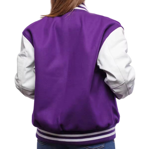 Chaqueta Varsity de Mujer para Béisbol Urbano, Personalizable, Servicio OEM, Lana/Poliéster, Impermeable, Transpirable, Secado Rápido, Nailon, para Motocicleta - Product Image 3
