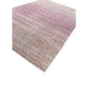 Alfombra de Lana y Viscosa Tejida a Mano con Diseño de Rayas Contorneadas en Rojo y Naranja - para Decoración del Hogar Modelo HWV-51076 - Product Image 2