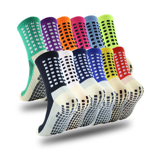 Custom Logo Anti-Slip Breathable Soccer Football <b>Socks</b> Manufacturer's Nylon Cotton Sports <b>Grip</b> Anti-Bacterial Feature for Autumn - Product Image 1