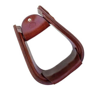 Étriers de selle de cheval Western de qualité supérieure Étriers recouverts de cuir usiné à la main de 5 "Étriers d'équitation Western Riding - Product Image 5