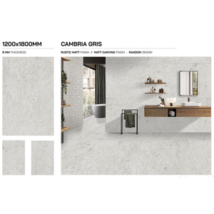 Carreau de dalle de porcelaine rustique moderne de 1200x1800mm pour la texture solide de plancher et de mur - Product Image 2