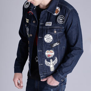 Chaquetas Vaqueras Desgarradas de Color Sólido Transpirables de Alta Calidad de la Industria Fazn, Chaquetas Vaqueras Cortas Informales para Hombre - Product Image 4