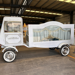 รถโลงศพ4ล้อสีแบบ2ปีรถม้าไฟฟ้าทรงรีโทรสไตล์ยุโรปหรูหราเรียบง่าย - Product Image 4