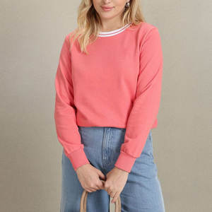 เสื้อสเวตเตอร์คอกลมลำลองพร้อมผ้าระบายอากาศ, เสื้อสเวตเชิ้ตลำลองน้ำหนักเบาสวมใส่ได้ทุกวัน - Product Image 1