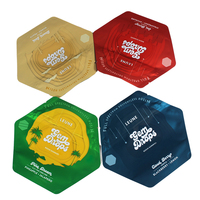 Sachet personnalisé imprimé en forme de triangle, refermable avec fermeture éclair, qualité alimentaire, anti-odeur, en Mylar, pour chewing-gum, OEM ODM, vente en gros