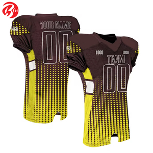 เสื้อฟุตบอลอเมริกันผ้าโพลีเอสเตอร์ระบายอากาศแห้งเร็วเสื้อพิมพ์ซับลิเมชันใส่สบายเสื้ออเมริกันฟุตบอล - Product Image 5