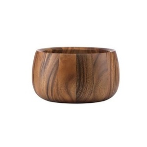 Bol à salade en bois avec bol de service fait à la main - Qualité supérieure Décoration de mariage Restaurant Taille personnalisable Logo Design moderne - Product Image 2