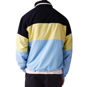 แจ็กเก็ตกันลมสำหรับผู้ชายเสื้อกันลมมีซิปครึ่งแขนทำจากไนลอนโพลีเอสเตอร์มีฮู้ดสำหรับเดินป่า - Product Image 2