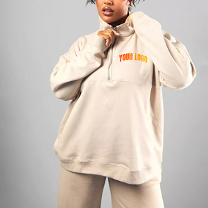 Recién llegado, 2025, sudadera antipilling con media cremallera para mujer, ropa informal de gran tamaño, sudadera transpirable de moda para mujer - Product Image 1