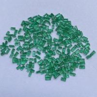 2mm 4mm Naturel Vert Foncé Zambien Émeraude Pierre Facette Baguette Coupe Lâche Pierres Précieuses Bijoux Réglage En Gros Pierres Fines Top