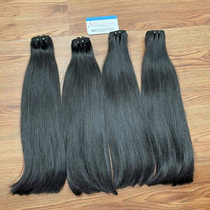 Extensiones de cabello humano vietnamita crudo 100% de trama recta natural de cabello de lujo con color rubio a precio de fábrica - Product Image 5