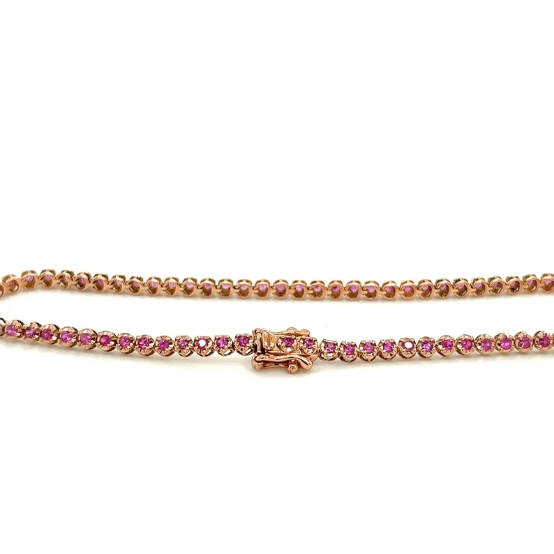 bracelet pink sapphire