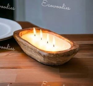 Cuenco de madera natural de calidad única, cuencos de madera de bambú rústicos hechos a mano, cuenco de masa de 4 mechas para el hogar, Hotel y restaurante - Product Image 3