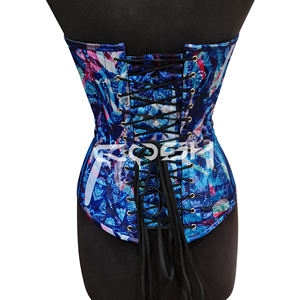 Corset à armatures en acier avec bonnets à armatures, imprimé aztèque, pour tenue de soirée - Product Image 6