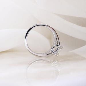 Diamante de Corte Princesa Cultivado en Laboratorio IGI, Oro Amarillo y Blanco de 14k, Plata de Ley Hecha a Mano, para Boda/Compromiso/Aniversario - Product Image 3
