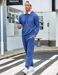 Ropa deportiva Conjunto de 2 piezas Sudaderas con capucha y joggers para mujer Pantalones de manga larga Chándal en blanco Sudadera Chándal - Product Image 2