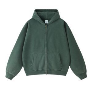 Street Wear Regular Fit High Street Winter Men's Cotton Fleece Heavyweight Vintage 450gsm Acid Washed Breathable Quick Dry - Product Image 2