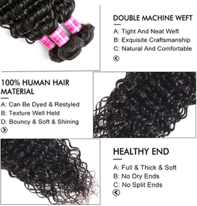 100% vietnamien vierge Remy cheveux humains lâche vague profonde et vague d'eau faisceaux pour les femmes noires - Product Image 4