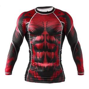 Venta al por mayor tarifa hombres Rash Guard último estilo Venta caliente antiarrugas Material duradero hombres Rash Guard con totalmente personalizado - Product Image 1