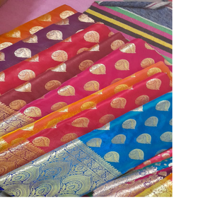 Custom Made Brocade Silk Sarees for Use by Wedding Decorators and Ideal for Use As Event Backdrops for Fashion in Bright Colours - Product Image 5