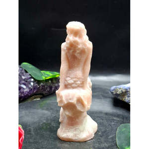 Sculpture de pierre précieuse sirène en opale rose pour la décoration intérieure, la guérison émotionnelle et les cadeaux – Reiki/Chakra/Énergie – Poids : 150 g - Product Image 6