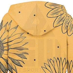 Women's <b>Sublimation</b> Terry Fabric Front Logo Casual <b>Hoodie</b> with All Over Print Premium Polyester/Cotton Material - Product Image 5