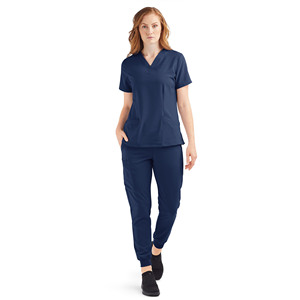 KATBROS INDUSTRY Ensemble de tenues de travail athlétiques extensibles et faciles d'entretien pour femmes, style jogger, en Polyester/Coton, pour usage hospitalier, avec détection d'aiguilles - Product Image 4