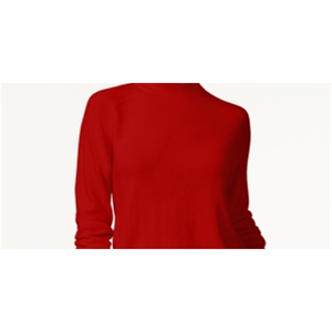 Maglione da Donna Karen Scott Slim Fit con Collo Alto, Traspirante, Stile Coreano, Rosso, Taglia Petite S/M per la Stagione Autunno/Inverno - Product Image 2
