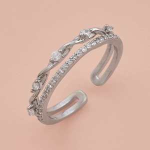 Bague géométrique en acier inoxydable plaqué or de style coréen pour offrir en cadeau - Product Image 3