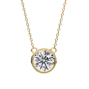 Collar con Colgante Solitario de Diamante Redondo de Laboratorio de 1.75 CT, Certificado IGI VVS-EF, Oro de 18K y 14K (Rosa, Amarillo, Blanco) - Product Image 1