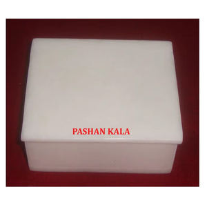 Rectangular Shape Marble <b>Box</b> <b>Plain</b> Surface Beautiful Design Standard Size White Color Used For Home Decoration And <b>Gifting</b> - Product Image 1