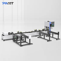Mesin Pemotong Pipa Logam CNC Laser Serat Semi Otomatis Tingkat Tinggi Desain Baru Pratt untuk Berbagai Tabung Logam