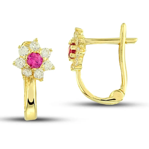 High Quality 14K Pure Gold Drop <b>Earrings</b> Fine Enamel <b>Kids</b> Trendy Style Handmade Turkey Featuring 18K 21K 22K Pearl Silver Gif - Product Image 4