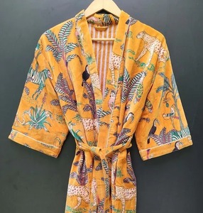 Jungle Safari Print Robe <b>Velvet</b> Kimono Plus Size Cotton <b>Velvet</b> <b>Jacket</b> Dressing Gown Bridal Robe <b>Women's</b> Casual <b>Women</b> Wear Gift - Product Image 6
