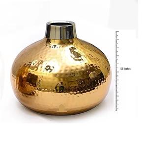 Vase à fleurs en fer côtier unique fait à la main Vase en métal de table pour la maison et les occasions de mariage et de Pâques - Product Image 4