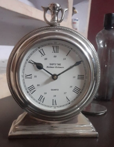 Antique-Style Metal Decorative Table <b>Clock</b> Handmade Good <b>Machine</b> <b>Clock</b> for Desk or Desktop Small Home or Hotel Decorative Item - Product Image 2