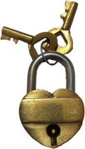 Brass Padlock Mini <b>Lock</b> with Keys Working Functional Brass Made Padlock Heart Shape Love <b>Lock</b> <b>Small</b> - Product Image 4