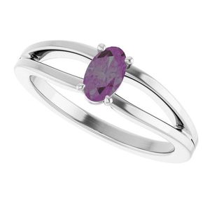 Anillo de Piedra de Nacimiento con Diseño Geométrico Juvenil, Chapado en Rodio y Circonita, Joyería para Uso Diario y Bodas con Corte Ovalado en Forma de Diamante - Product Image 5