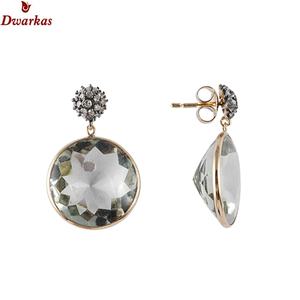 ต่างหูชุบทอง18K 925เงินสเตอร์ลิงเครื่องประดับชั้นดีพลอยอเมทิสต์ธรรมชาติและรูปหยดน้ำ CZ - Product Image 6