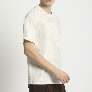 T-shirt pour homme de haute qualité à col rond et manches courtes avec logo sur le devant, style hip-hop, tissu respirant - Créez votre propre design, prix de gros - Product Image 1