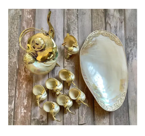 Verre à boire de coquillage de style côtier pour la décoration intérieure et les célébrations thématiques - Product Image 1