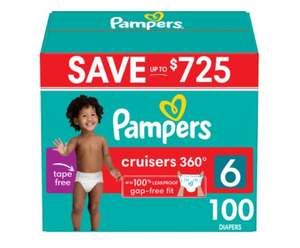 Couches jetables pour bébé Pamper Pull On Cruisers 360 Fit taille 3, quantité pour 2 mois (2 x 168 unités) avec soin doux à base d'eau pour bébé - Product Image 4