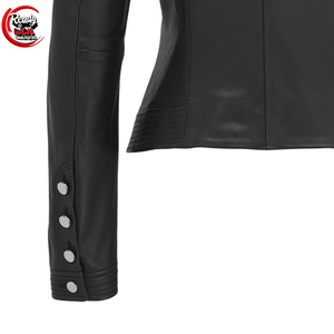 เสื้อแจ็กเก็ตฤดูหนาวของผู้หญิงหนังวัวแท้ผ้าฝ้ายระบายอากาศได้ดีกันน้ำบุผ้าดิบ - Product Image 5