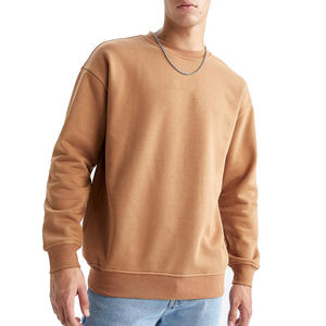 เสื้อสเวตเชิ้ตผู้ชายคุณภาพสูง 430 แกรม ผ้าฝ้าย 100% ทรงหลวม ปักลาย คอกลม ผ้าฟลีซ ทรงโอเวอร์ไซส์ สีพื้น ล้างสีแบบสโตนวอช สำหรับฤดูใบไม้ร่วง - Product Image 1