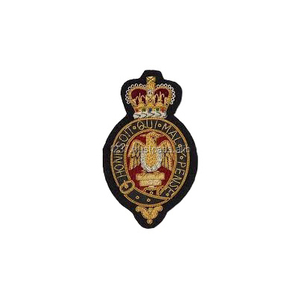 Parche de ala bordado hecho a mano con logotipo personalizado, insignias de uniformes de Material de fieltro y latón de tela tejida de diferentes estilos - Product Image 3