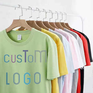 160-280gsm 100% coton ajusté T-shirt blanc personnalisé sérigraphie broderie impression logo T-shirt graphique unisexe - Product Image 1
